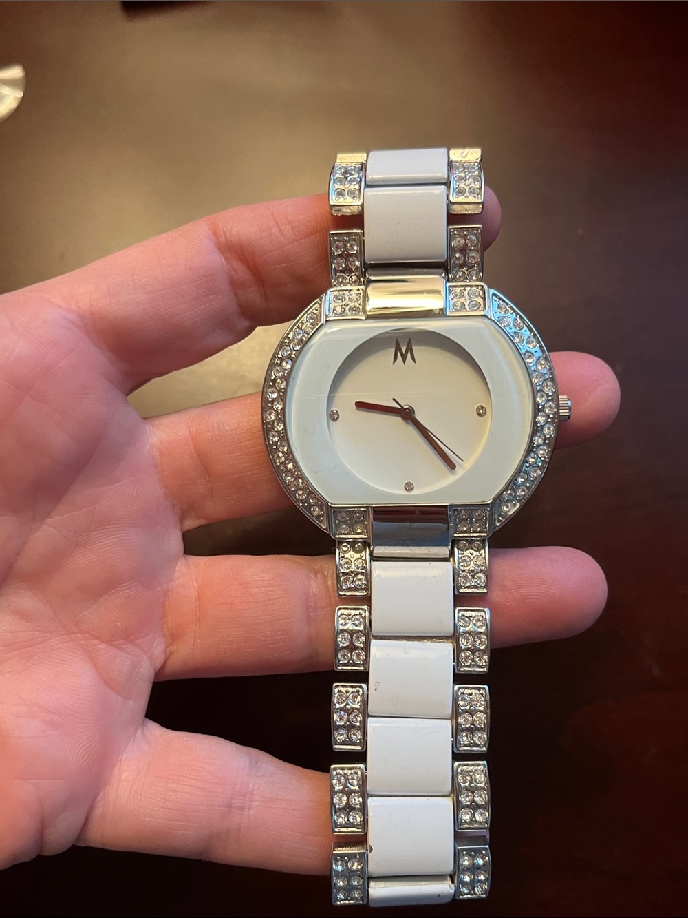 Marc Jacobs Women's Silver and White Crystal Bracelet Watch - Picture 4 of 5